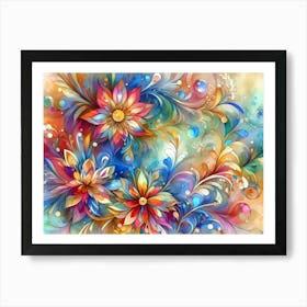 Colorful Flowers 14 Art Print