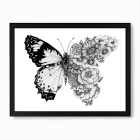Butterfly in Bloom II Art Print