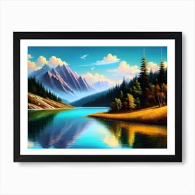 Lake In The Mountains 29 Art Print