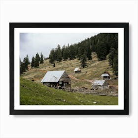 Cabins In The Mountains Art Print