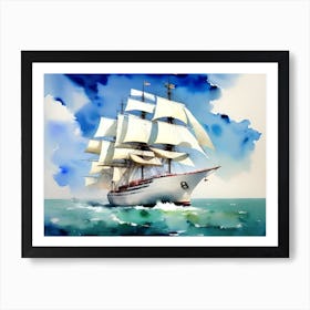 Sailing Ship Painting Art Print