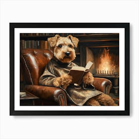 Classy Airedale At The Bar 5 Art Print