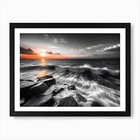 Sunset At The Beach 518 Art Print