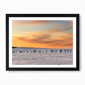 Sky colors and snow Art Print