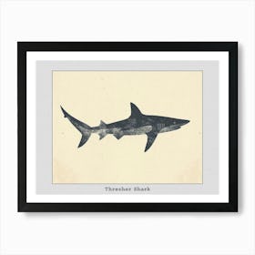 Thresher Shark Silhouette 1 Poster Art Print