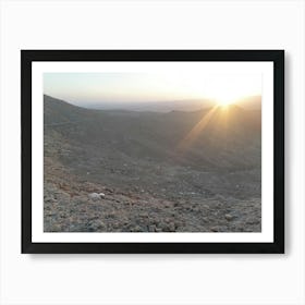 Sunset in the desert Art Print