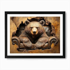 3d Bear Art Print