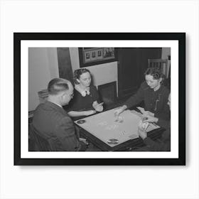 Bridge Game At Jaycee Buffet Supper In Eufaula, Oklahoma, See General Caption Number 25 By Russell Lee Art Print