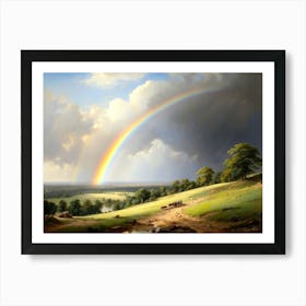 Rainbow Over A Hill Art Print