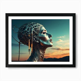 Futuristic Woman 2 Art Print