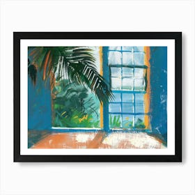 Key West From The Window View Painting 3 Art Print