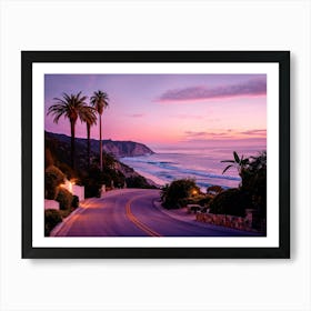 California Dreaming - L.A Beach Road Art Print