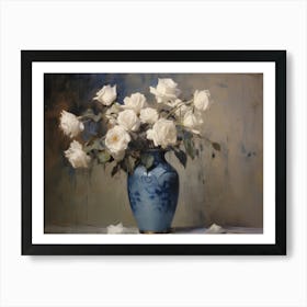 French Decor Flower Oil Painting Art Print