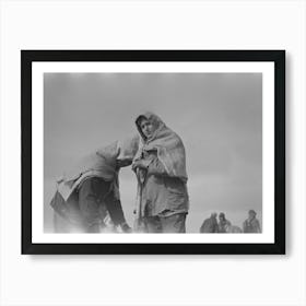 Untitled Photo, Possibly Related To Levee Worker During The Flood, On A Raw Day With A Thirty Mile Wind, These Men Art Print