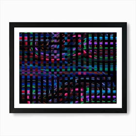 Stripes Background Black Colorful 1 Art Print