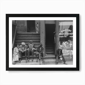 People Sitting On Front Porches In Section Of Chicago, Illinois By Russell Lee Art Print