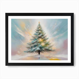 Abstract Christmas Tree 18 Art Print