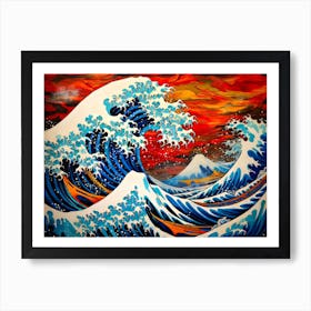 Great Wave Utagawa Fusion Art Print