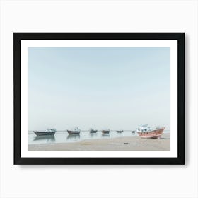 Fishing Boats On The Beach Art Print