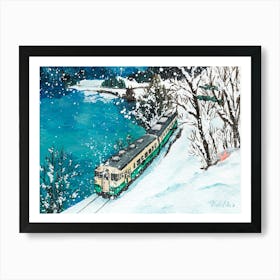 Winter Train Art Print