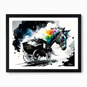 Rainbow Horse 2 Art Print