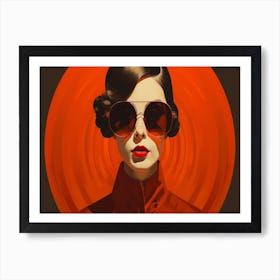 Lady In Sunglasses 1 Art Print