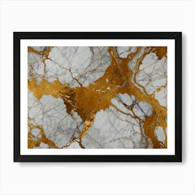 Gold Marble Texture 1 Art Print