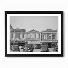 Business Establishments, Gonzales, Texas By Russell Lee Art Print