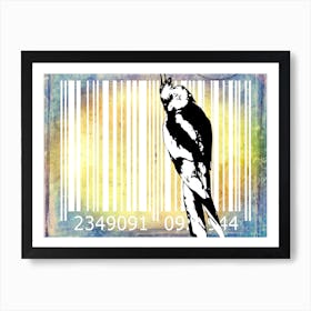 Funny Barcode Animals Art Illustration In Painting Style 058 Art Print
