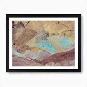 Rainbow Colours Of Artists Palette In Death Valley Desert Art Print