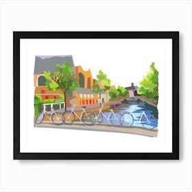 Amsterdam Landmark Realistic Art Print