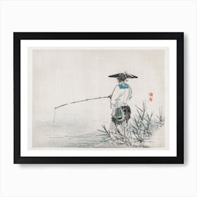 Fisherman, Kōno Bairei Art Print