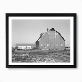 Barn And Machine Shed Of G, H, West, Owner Operator Of Three Hundred Twenty Acres Near Estherville, Iowa Art Print