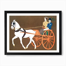 Women In Carriage, Edward Penfield Art Print