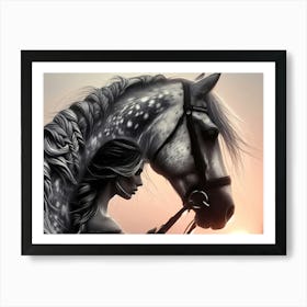 Creative Horse Beauty Illustration Nr 125 Art Print