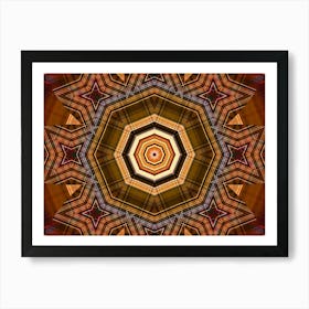 Brown Line Pattern Scottish Texture Art Print