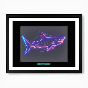 Neon White Tip Reef Shark 1 Poster Art Print