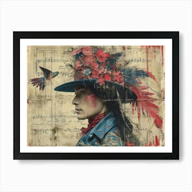 The Rebuff: Ornate Illusion in Contemporary Collage. The Woman In The Hat Art Print