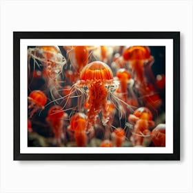 Surreal jelly fish flowers Art Print