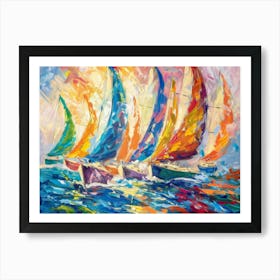 Sailboats 25 Art Print