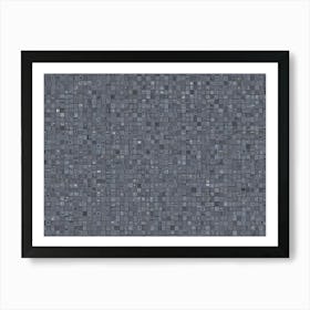 Abstract Background With A Repeating Pattern Of Small, Uneven, Gray Squares 4 Art Print