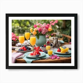 Breakfast In The Garden Art Print