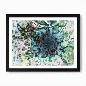 Abstract Purple Smoke Japanese Art 4 Art Print