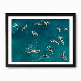 Blue Water Swim Art Print