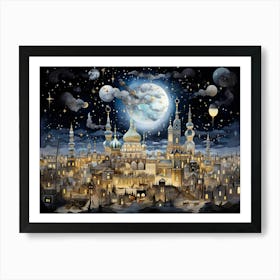 City At Night 4 Art Print