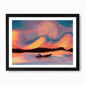 Sunset Stargazing Art Print