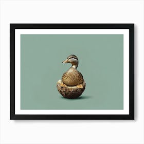 Duck In Nest Art Print