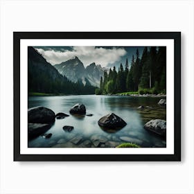 Rocky Mountain Lake Art Print