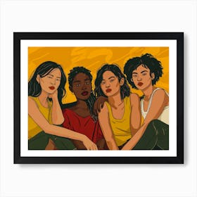 Portrait Of A Group Of Women 1 Art Print