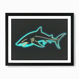 Neon White Tip Reef Shark 7 Art Print